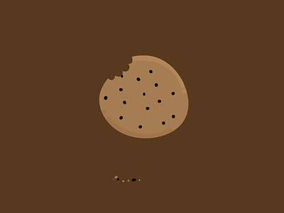 the way it crumbles bite brown cookie dessert food graphic hungry icon simple sugar