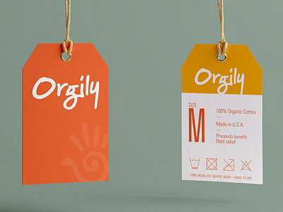 Orgily Clothing Tags branding clothing identity label design logo packaging packaging design typography