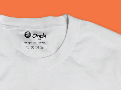 Orgily Clothing Inner Label branding clothing identity label design logo packaging packaging design typography