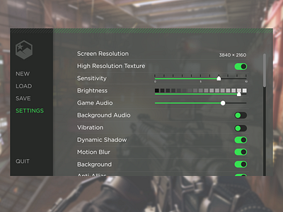 Daily UI #007 // Settings Screen