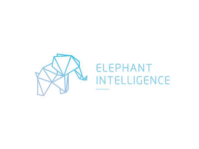 Elephant Intelligence brand branding design fashion graphic graphic design icon identity logo logo a day polyart vector