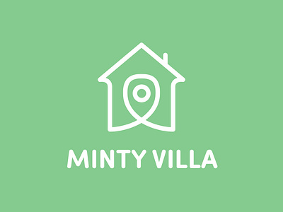 Minty Villa logo airbnb brand branding design fashion graphic graphic design hotel identity illustration logo logo a day logo design vector