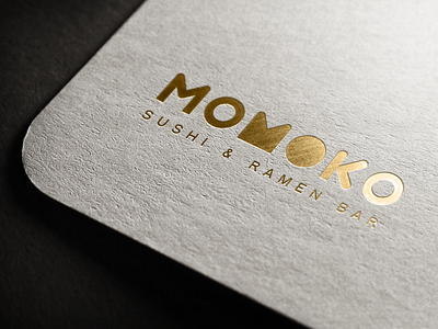 momoko logo brand branding business card design fashion gold ink graphic graphic design identity illustration logo logo a day logo design print print ad typography vector