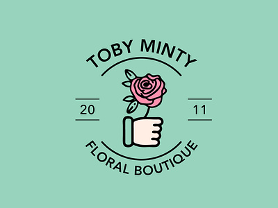 Toby Minty logo boutique branding design floral shop flower graphic design identity logo logo a day logo design