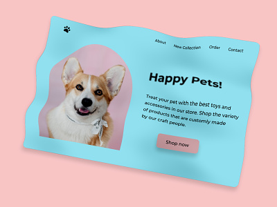 Pet toy store | Landing page 3d 3d wave effect design designer landing landingpage page ui ux website websitedesign