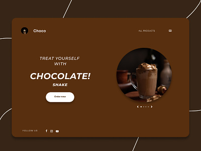 Choco-Chocolate Milkshake | Landing page design designer landing page ui ux website websitedesign