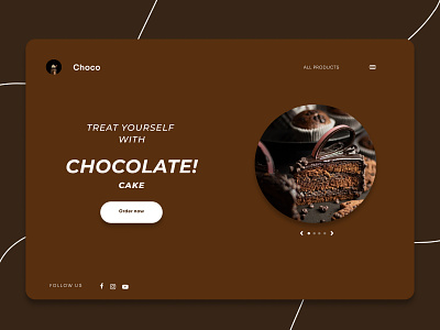 Choco-Chocolate Cake | Landing Page design designer landing page ui uiux ux website websitedesign