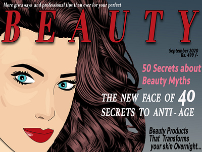 Magazine Cover design illustration vector