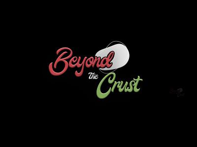 Beyond the Crust Logo brand identity branding cafe design food illustration logo package pizza