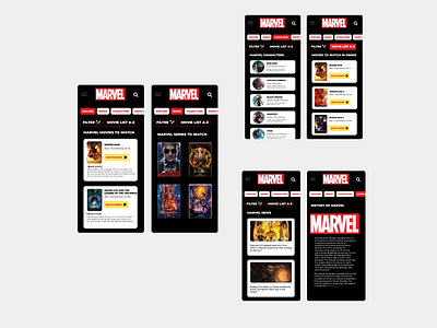 Marvel Movie Streaming App Design 3d graphic design ui