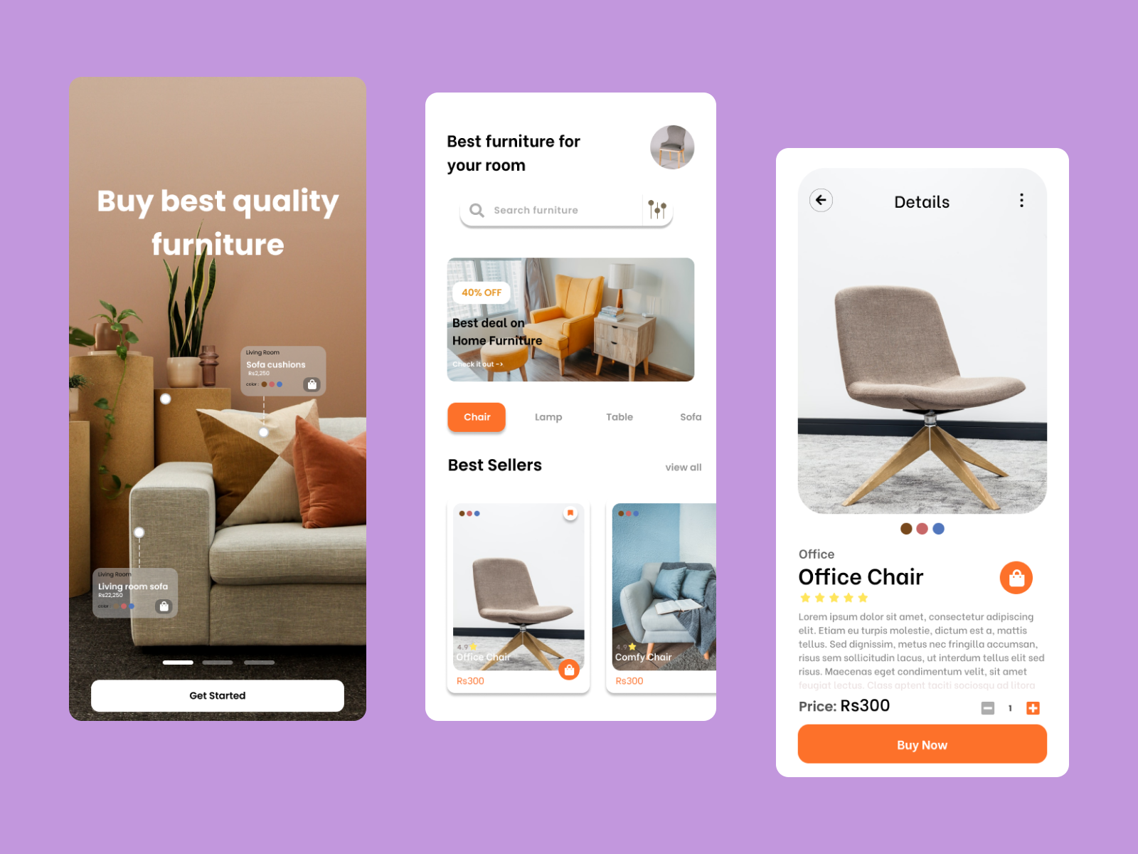 Buy home furniture app design by Harshal Mayekar on Dribbble