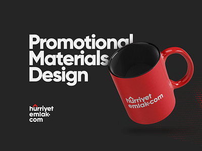 Promotional Materials Design brand identity branding branding agency design estate hurriyetemlak magazine mug product promotional design promotional packaging real