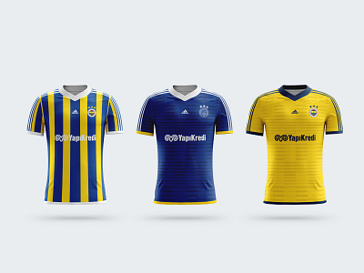 Fenerbahce SK Concept Kits 2018/2019 branding design fenerbahce football free kits mockup pack soccer socks tee