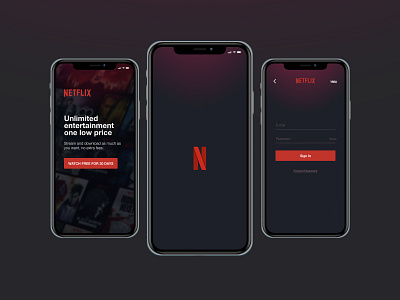 Netflix App Redesign application branding design app free ios netflix redesign theme ui