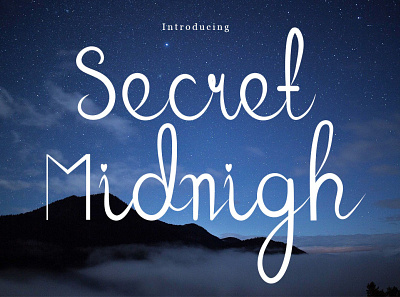 Fonts Script Handwritten Secret Midnigh branding design illustration logo typography vector