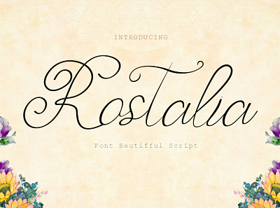 Script Fonts Rostalia app branding design handwrit illustration logo san typography ui