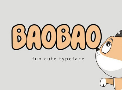 BAOBAO SCRIPT FONT app branding design illustration logo typography vector