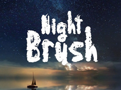 Night Brush Font branding design illustration logo typography vector