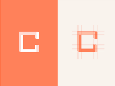 C brand branding c custom icon iphone letter logo mac simple type font typography