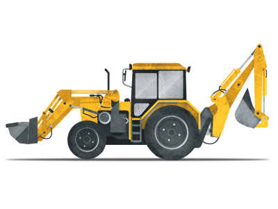Tractor build construction grunge illustration tractor vector vehicle