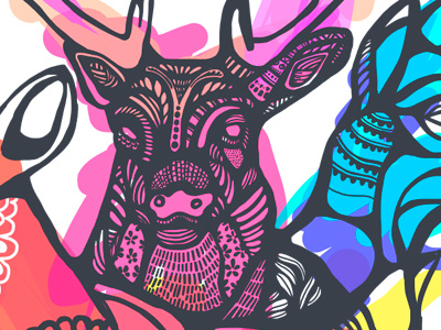 Deer sketch deer drawing illustration ipad jannekalevi