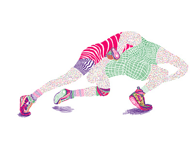Paini colour drawing hairy illustration jannekalevi man olympics sport wrestling