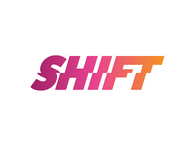 Shift logo cut gradient logo pixel pixelate shift