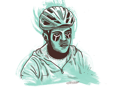 Cyclist cyclist drawing helmet illustration jannekalevi wacom