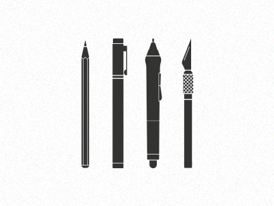 Designer Tools black designer icon icons knife minimal pen tablet pen tools