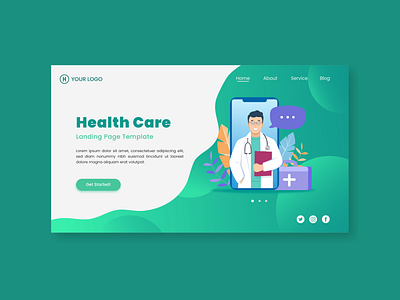 Health care - Landing page design graphic design plant shop ui plant ui ui ui design uiux