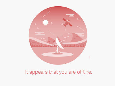 Empty State - No Internet empty state offline offline empty state satellite ui ui illustration ux vector art