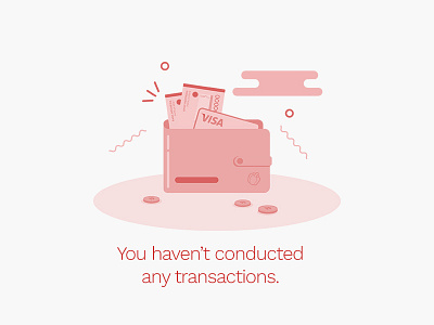 Empty State - Transaction app empty state illustration money icon transaction ui wallet