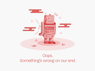 Empty State - Error 404 app broken electric empty error 404 illustration machine robot state ui