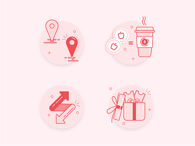 Features Icons Exploration cashback coffee distance gifts icon payment redeem voucher