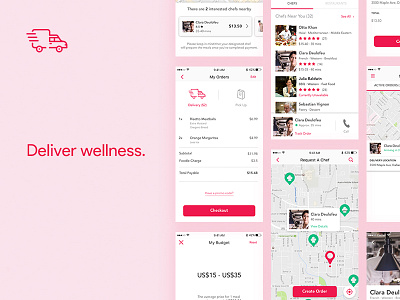 Food Delivery chef for hire deli delivery disclosed restaurants secret uber for food ui ux