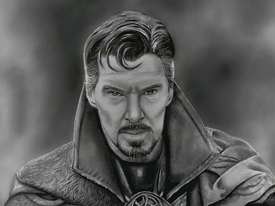 Dr Strange Realistic Pencil Drawing