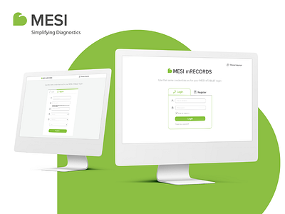 MESI mRECORDS Login/Registration Page Redesign app design digital graphic design product ui ux web website