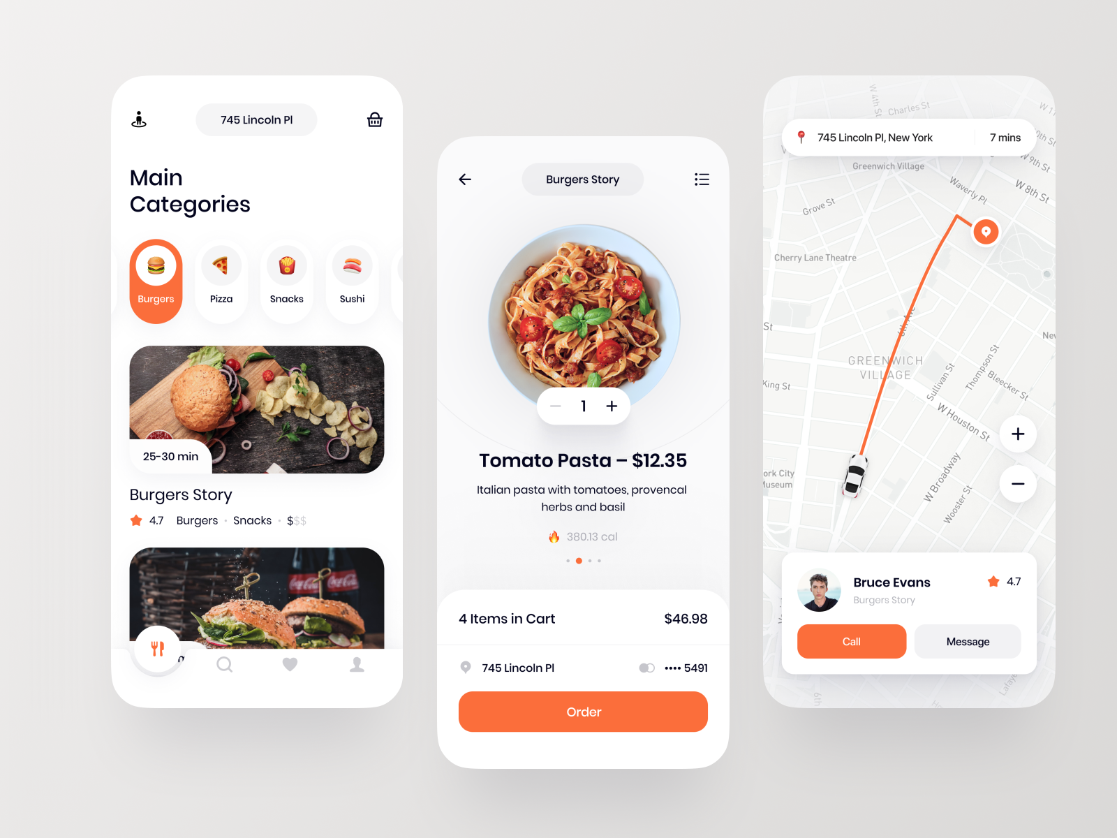 Food Delivery Mobile App | UX/UI Design by Zorana Vukanovic on Dribbble