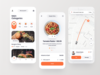 Food Delivery Mobile App | UX/UI Design awesome beautiful best clean cool delivery design digital food graphic design interactive mobile modern typo ui ux visual