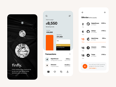 Finfly | Fintech Mobile App - UX/UI Design