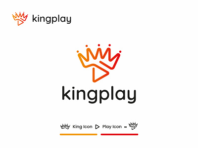 Modern King play logo design