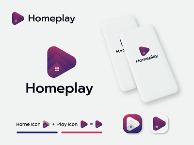 Modern Minimalist Homeplay - Logo Design, App Logo
