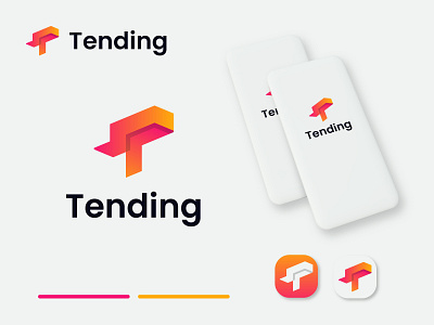 Modern T - Letter Logo Design | Tending Logo