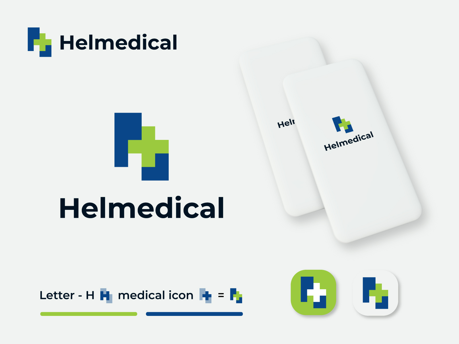 Modern Minimalist Helmedical - Logo Design । Medical Logo by Nur Uddin ...