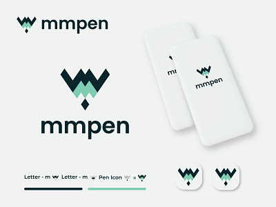 Modern Minimalist Mmpen - Logo Design । Branding