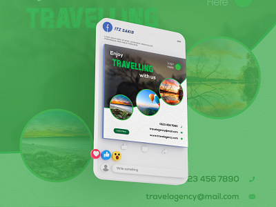 Travel Agency Social Media Post Design branding design e poster graphic design post poster promotion social media social media post travel agency post