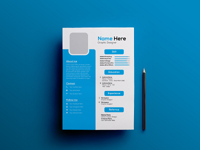 Modern CV Resume Design cv cv design design graphic design identity modern cv modern resume design portfolio resume