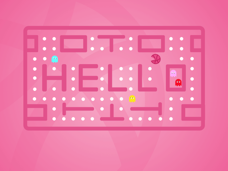 hello dribbble～ pac man