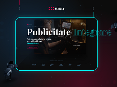Film Production Company Website branding cinematic design neon uiux website website design