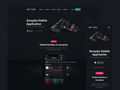 Darqube Mobile iOS Application - Available now design fintech ui ux